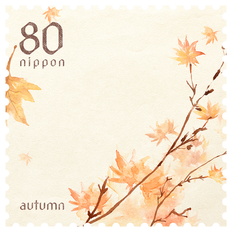 Cute Autumn Symbol Postage Stamp Clipart Graphic by sara_sb2000 · Creative  Fabrica