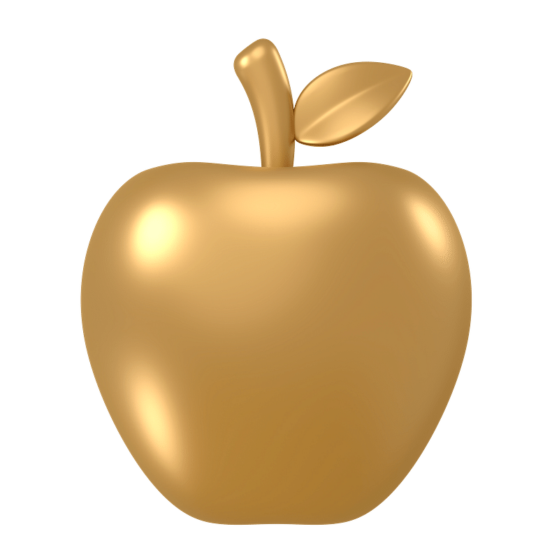 Gold Apple PNG Images  Free Photos, PNG Stickers, Wallpapers