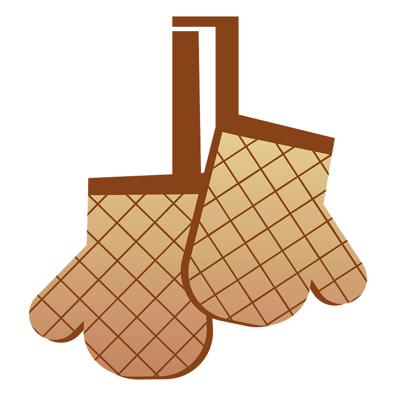 Green Quilted Oven Mitts transparent PNG - StickPNG