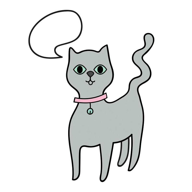 cat meowing clipart