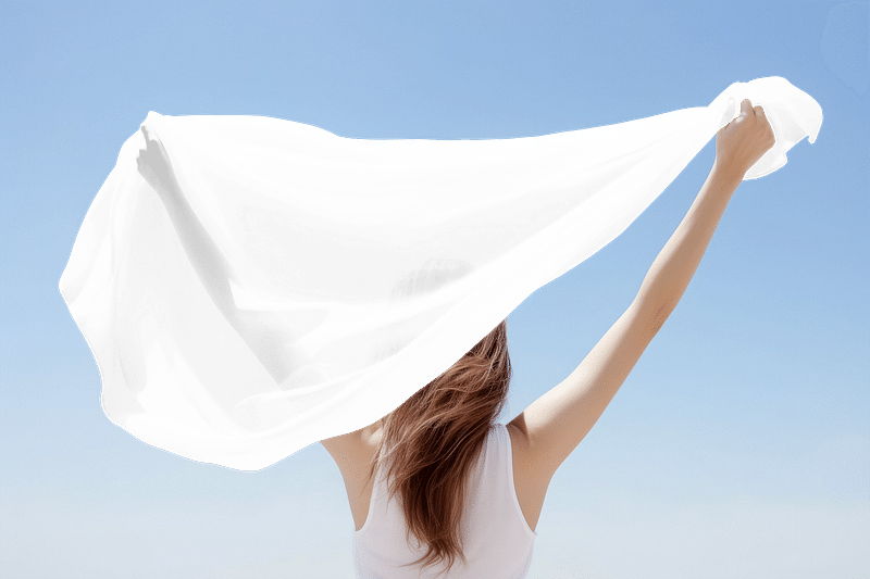 Premium AI Image  woman running beach hair blowing wind clear