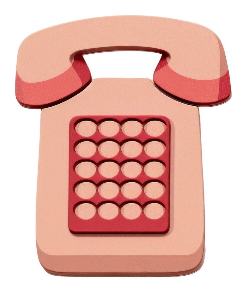 pink telephone clipart