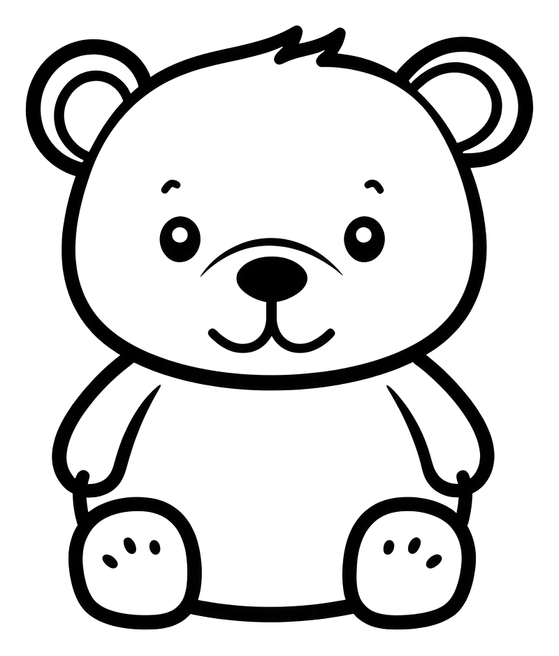 Bear Clip Art Black And White