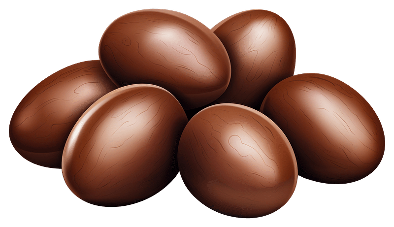 PNG Vector realistic chocolate eggs