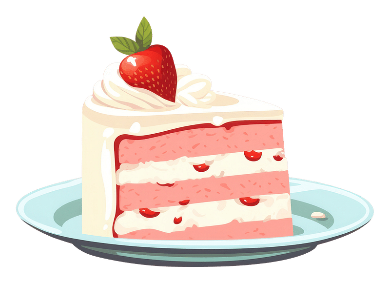 Birthday Strawberry Cake. Watercolor Holiday Clipart Stock Illustration -  Illustration of cream, drawing: 272693108