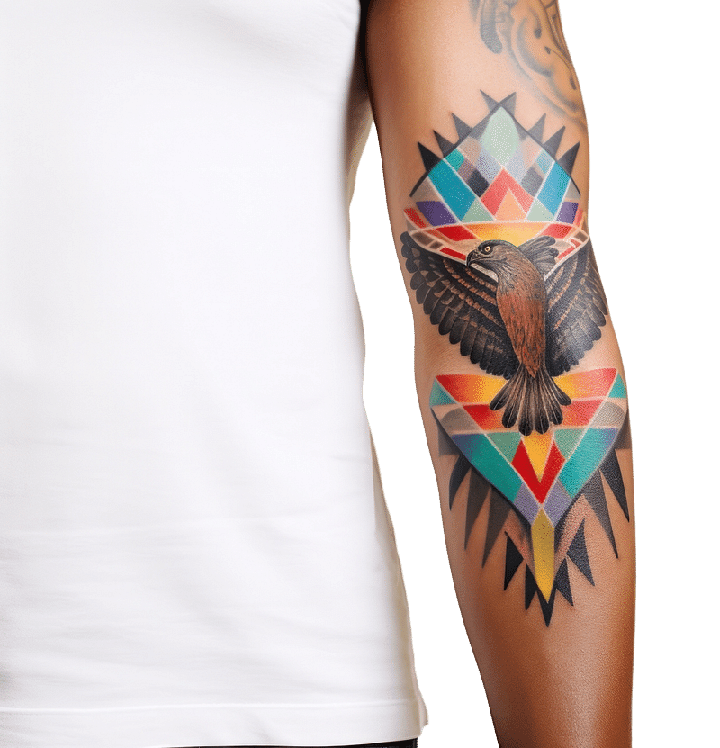 Geometric Eagle Tattoo 🦅🔥 #eagle #eagletattoo #geometrictattoo  #handtattoo #halfsleevetattoo #tattoos #tattooartist #delhi #viralre... |  Instagram