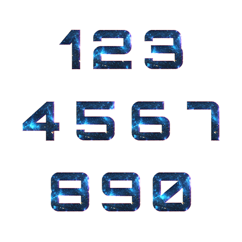 Number two layered text effect png font