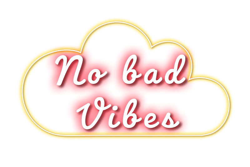 No Bad Vibes Pink Aesthetic Sticker