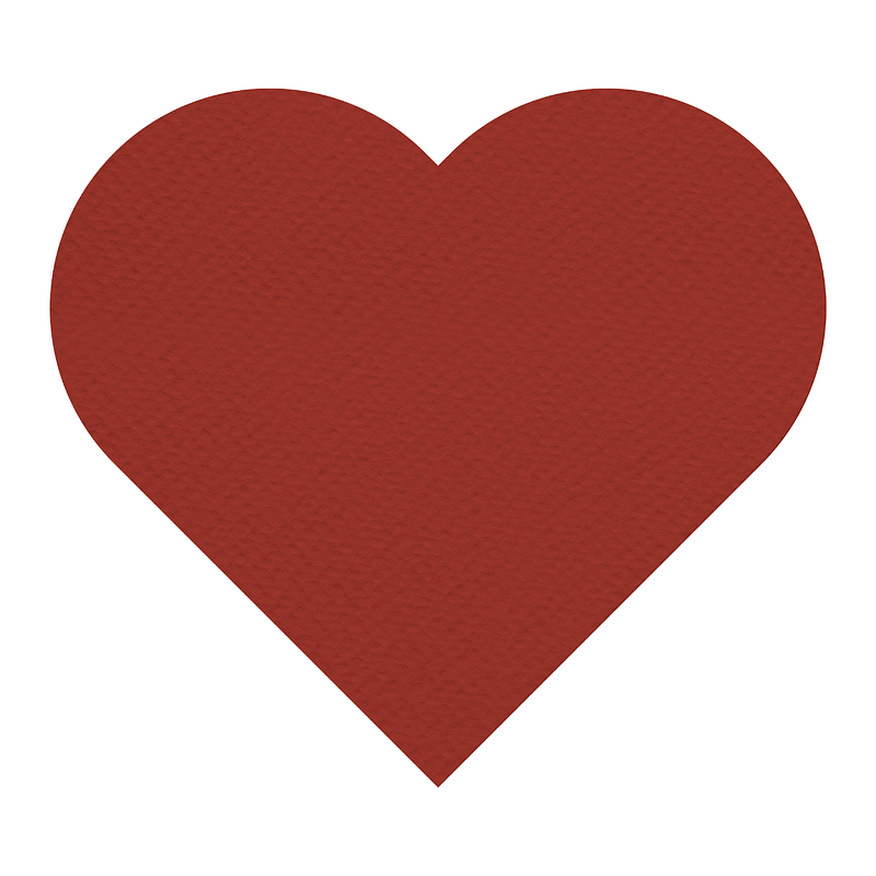 Red textured paper heart shaped sticker design element, free image by  rawpixel.com / sasi