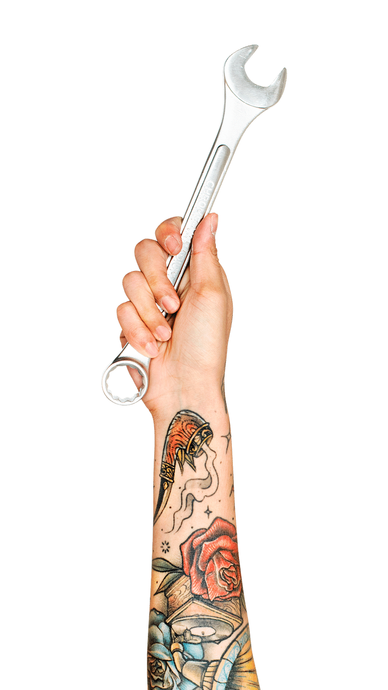 Large 'Spanner Tool' Temporary Tattoo (TO00023499) | eBay