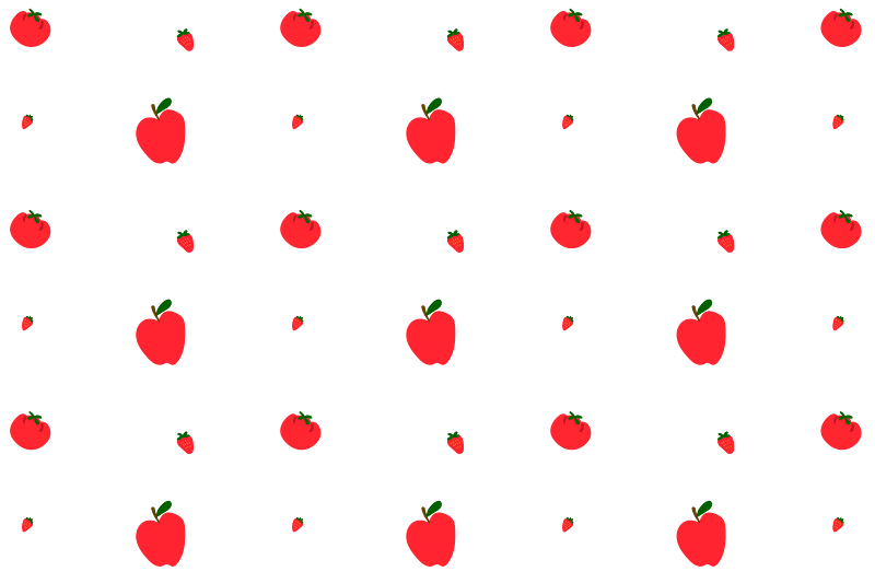 Png apple strawberry seamless pattern