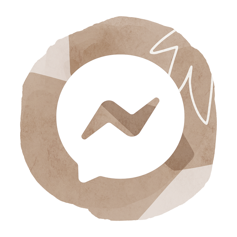 Messenger outlet beige icon