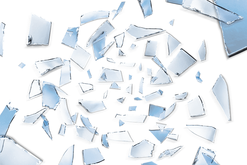 broken glass shards