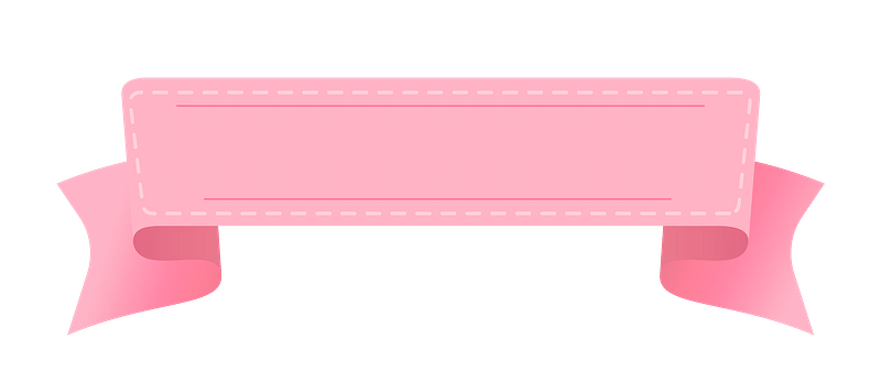 pink ribbon banner png