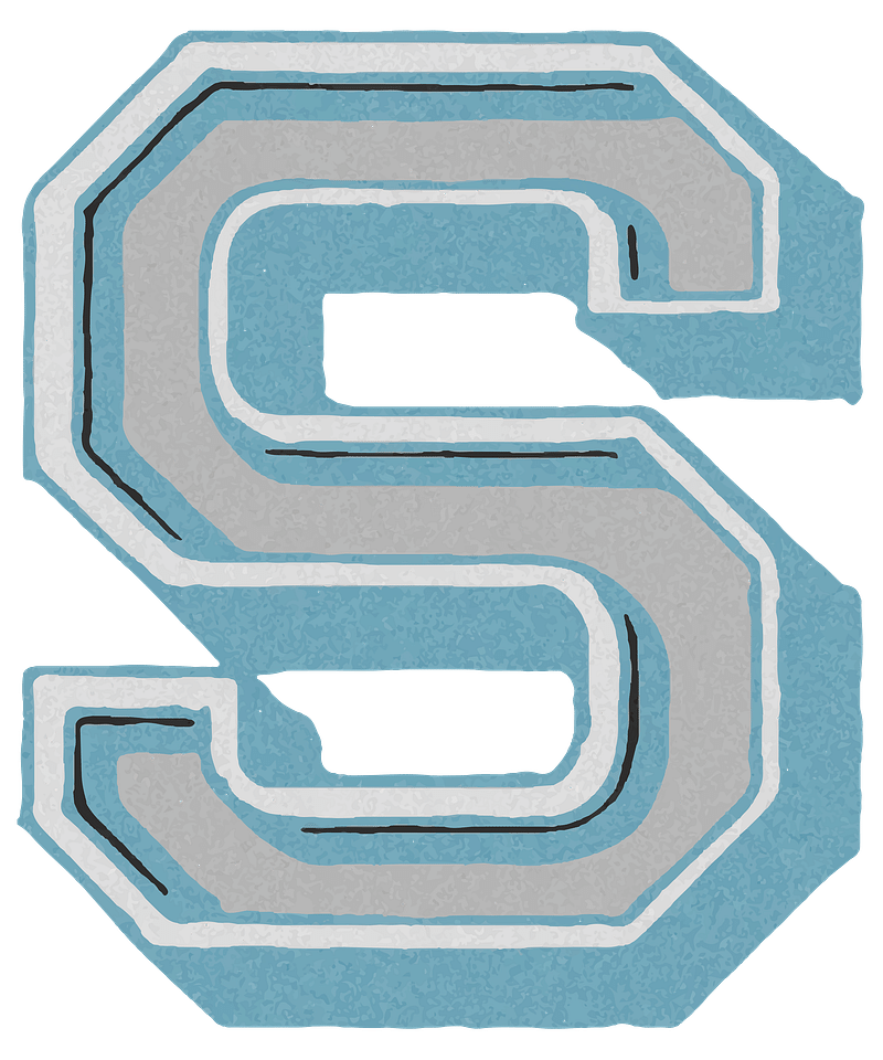 Letter S sporty college font alphabet Sticker