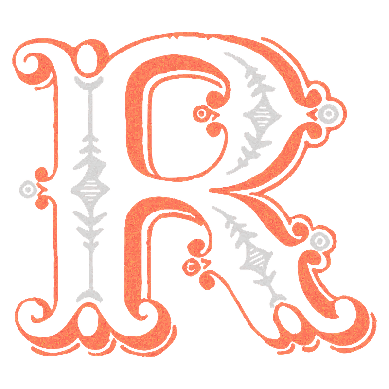 fancy calligraphy letter r