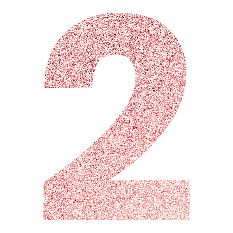 Pink Number 1 With Flower
