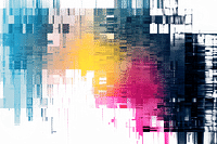 PNG Glitch overlay effect, transparent background